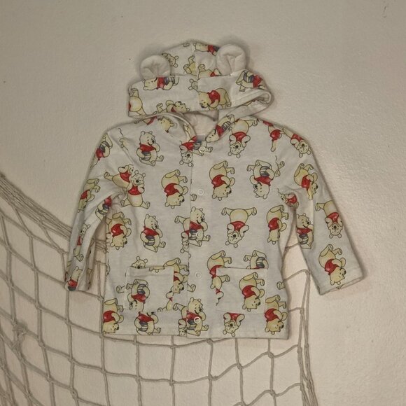 DISNEY BABY Winnie The Pooh Snap Front Jacket Hoodie with Bear Ears 12 months - Picture 11 of 11